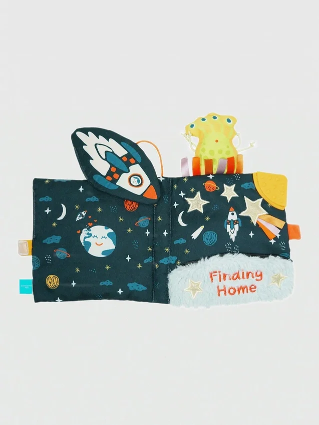 Livre d'activités souple et froissé « Little Rocket Finds Home »