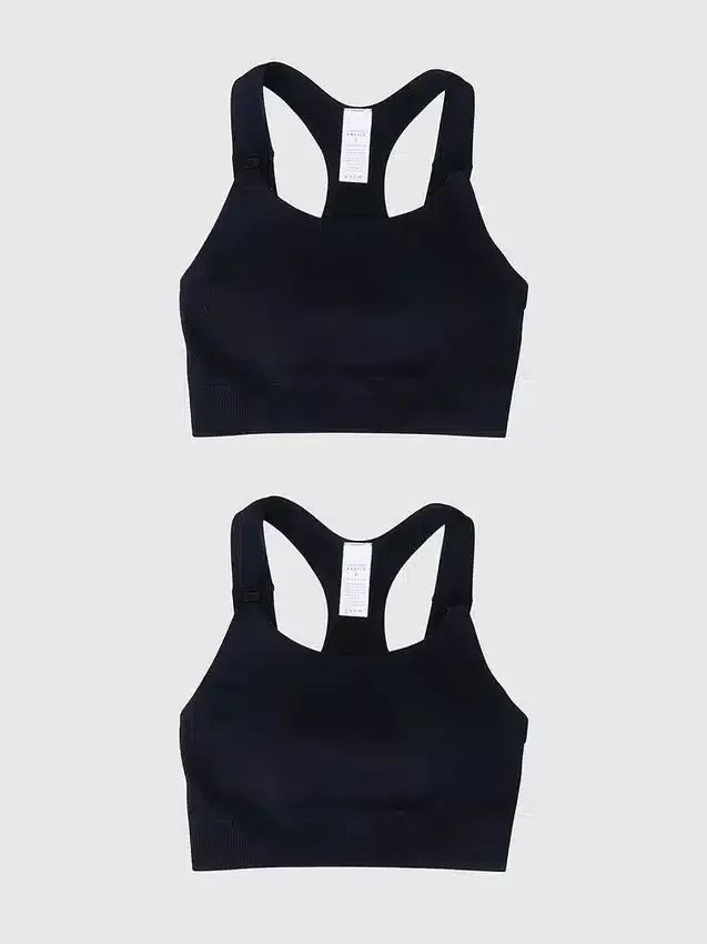 Lot de 2 brassières de sport de maternité sans coutures Ingrid and Isabel Basics