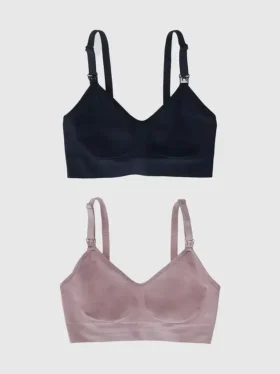 Lot de 2 soutiens-gorge de maternité sans coutures 2 en 1 Ingrid and Isabel Basics pour l’allaitement et le tirage de lait