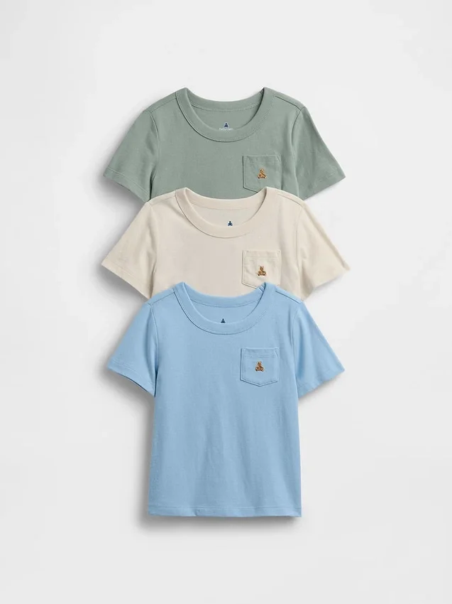 Lot de 3 T-shirts à poche « Mix & Match » pour Bébé & Enfant
