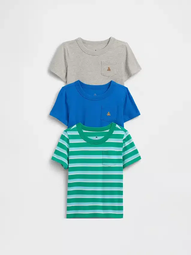 Lot de 3 T-shirts à poche « Mix & Match » pour Bébé & Enfant