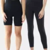 Lot de deux leggings et shorts de cyclisme post-partum Ingrid et Isabel