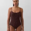 Maillot de bain à encolure dégagée