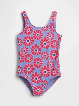 Maillot de bain une combinaison pour enfant à dos croisé