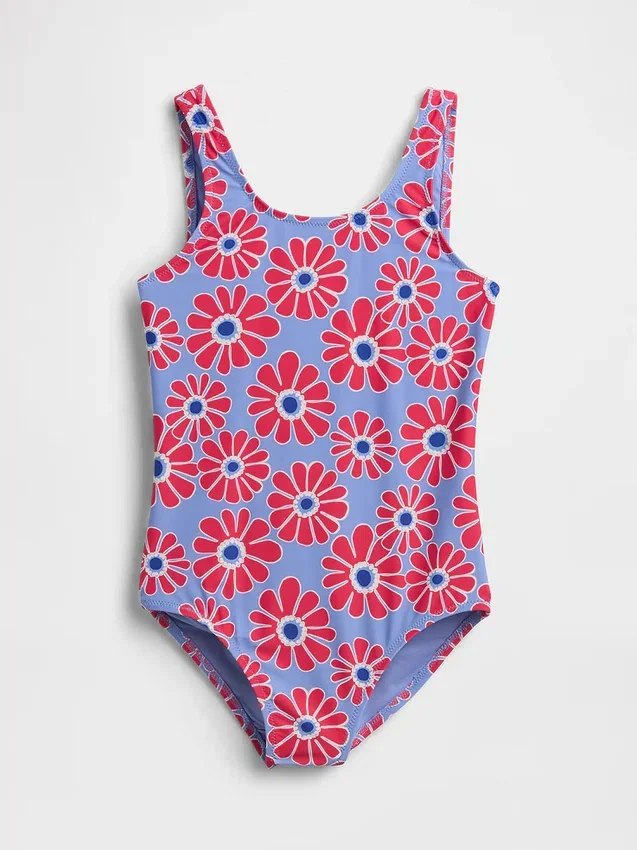 Maillot de bain une combinaison pour enfant à dos croisé