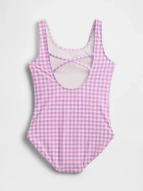 Maillot de bain une combinaison pour enfant à dos croisé