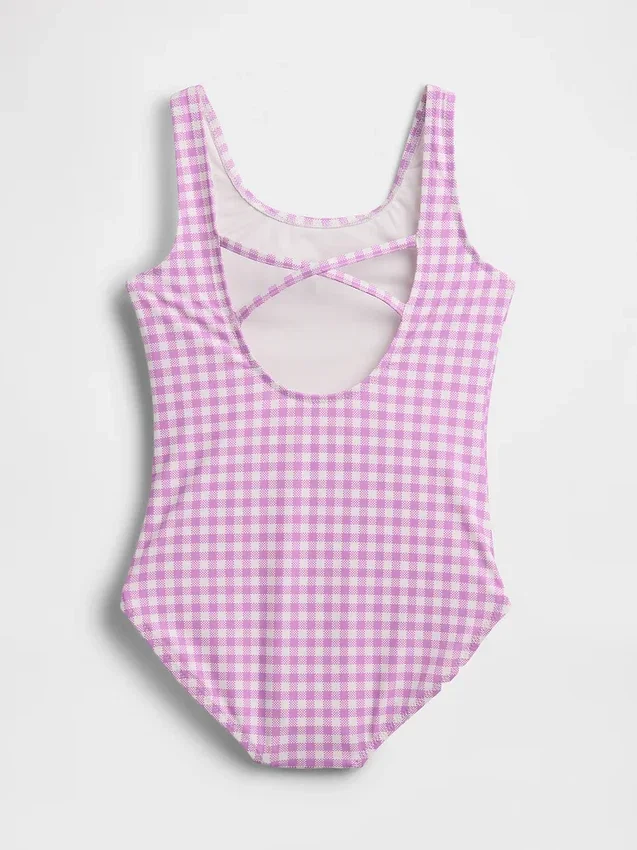Maillot de bain une combinaison pour enfant à dos croisé