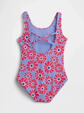 Maillot de bain une combinaison pour enfant à dos croisé