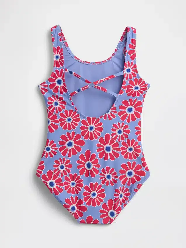 Maillot de bain une combinaison pour enfant à dos croisé