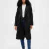 Manteau Chesterfield en laine mélangée