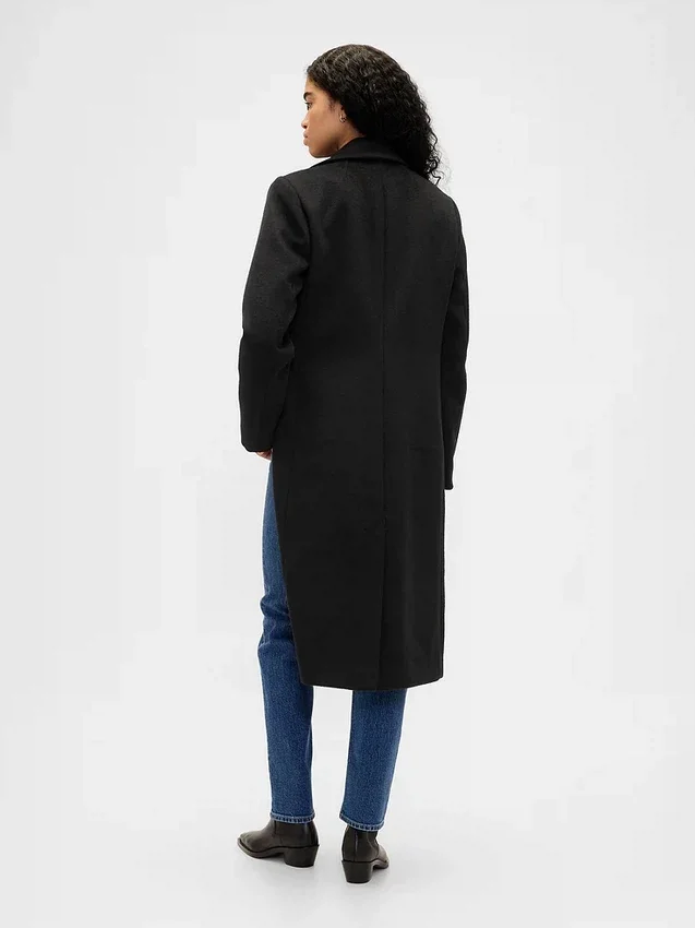Manteau Chesterfield en laine mélangée