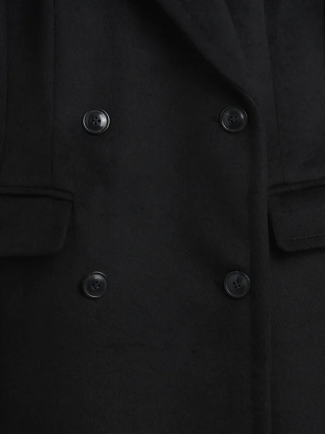 Manteau Chesterfield en laine mélangée