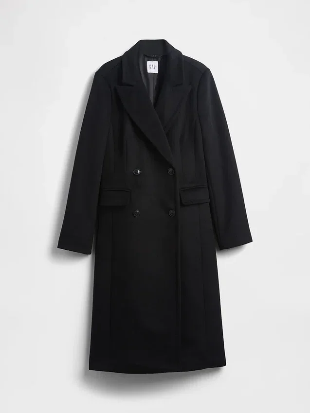 Manteau Chesterfield en laine mélangée