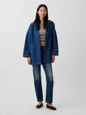 Manteau de voiture oversize en denim