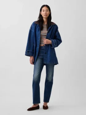 Manteau de voiture oversize en denim