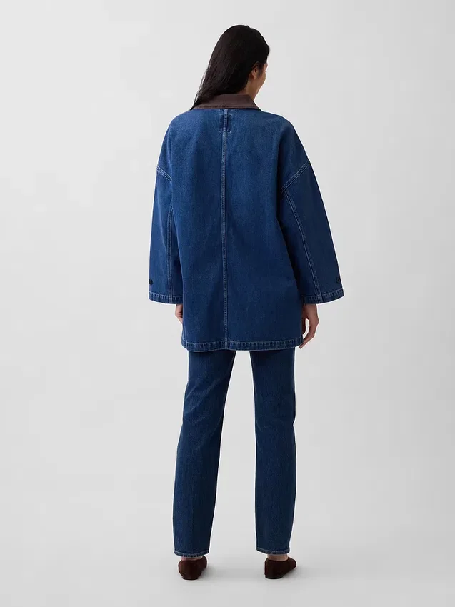 Manteau de voiture oversize en denim
