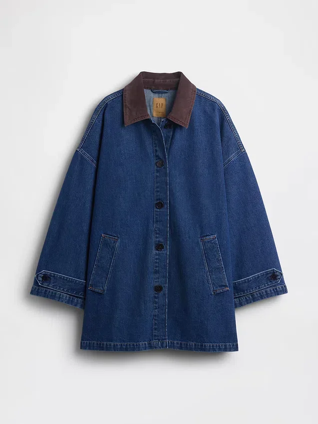 Manteau de voiture oversize en denim