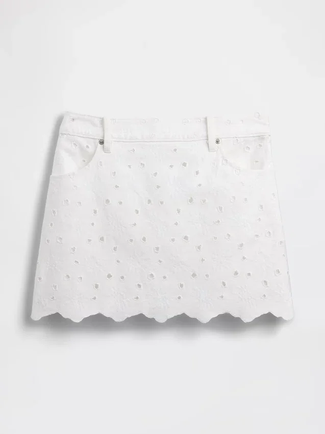 Mini-jupe brodée