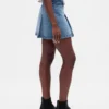 Mini-jupe en denim avec ceinture