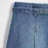 Mini-jupe en denim avec ceinture