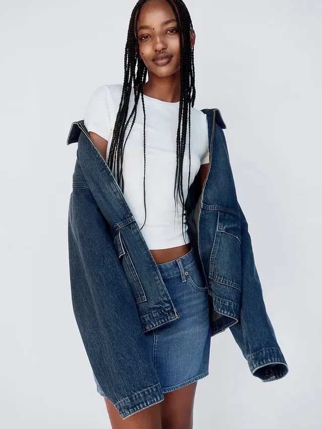 Mini-jupe en jean