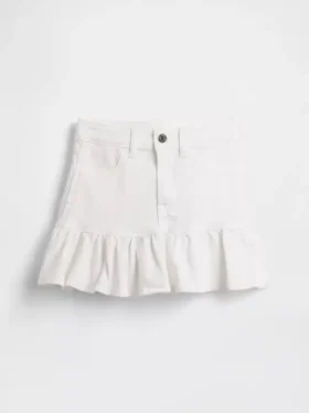 Mini-jupe en jean à volants pour enfant