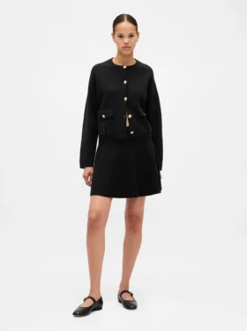Mini-jupe en pull plissé