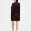 Mini-jupe en pull plissé