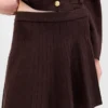 Mini-jupe en pull plissé