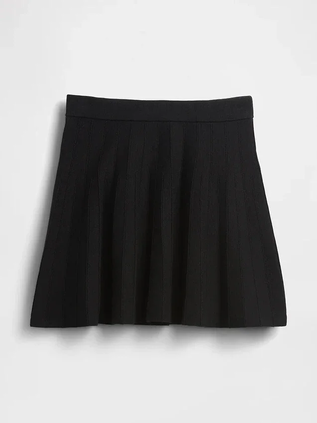 Mini-jupe en pull plissé