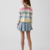 Mini-jupe plissée en denim pour enfant