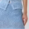 Mini-jupe-pull en coton 100 % à motif pointelle