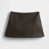 Mini-jupe-short en cuir vegan