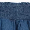 Mini-jupe-short en denim smocké pour enfants