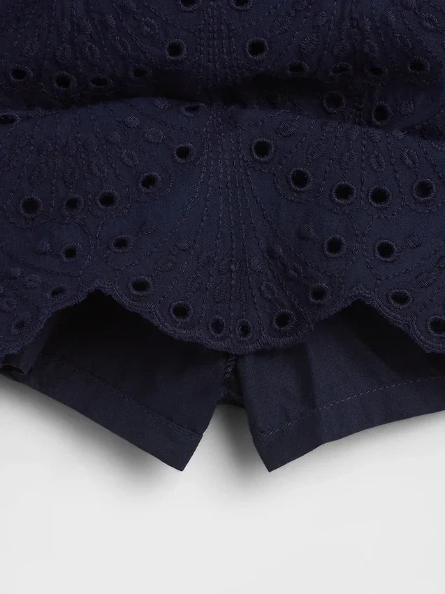 Mini-jupe-short en dentelle ajourée
