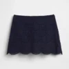 Mini-jupe-short en dentelle ajourée