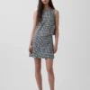 Mini-jupe-short en mélange de lin