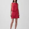 Mini-jupe-short en mélange de lin