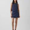 Mini-jupe-short en mélange de lin