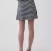 Mini-jupe-short en mélange de lin