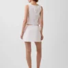 Mini-jupe-short en mélange de lin
