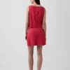 Mini-jupe-short en mélange de lin