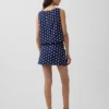 Mini-jupe-short en mélange de lin