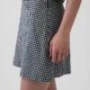 Mini-jupe-short en mélange de lin