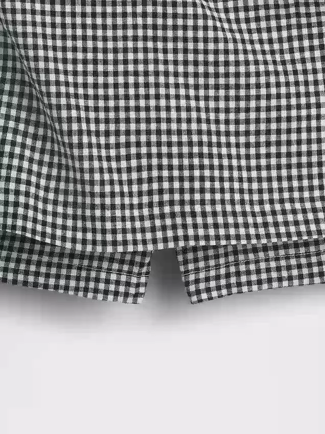 Mini-jupe-short en mélange de lin