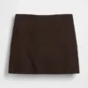 Mini-jupe-short en mélange de lin