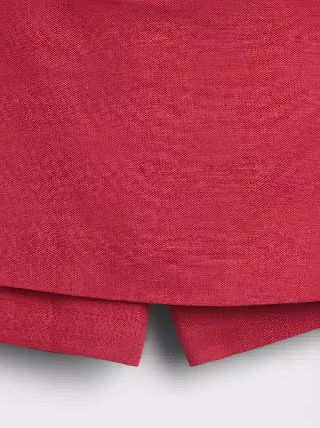 Mini-jupe-short en mélange de lin