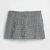 Mini-jupe-short en mélange de lin