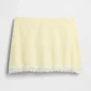 Mini-jupe-short en mélange de lin avec bordure en dentelle