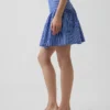 Mini-jupe-short en popeline à taille basse